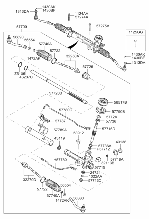 2009 Kia Rio  Bolt-Washer Assembly Diagram for 1124212356K