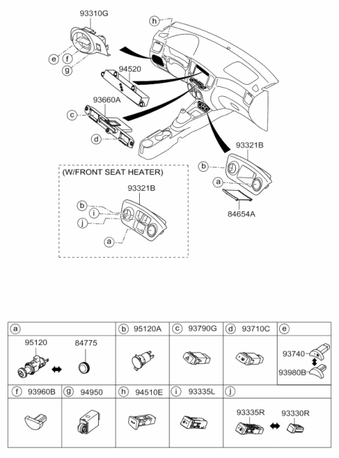 2006 Kia Rio  Cover-Accessory BLAN Diagram for 951250P000