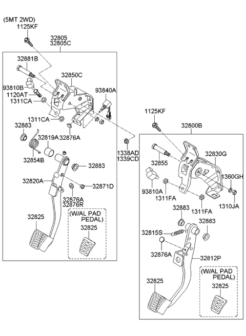 2009 Kia Rio  Member Assembly-Clutch Diagram for 328501G000