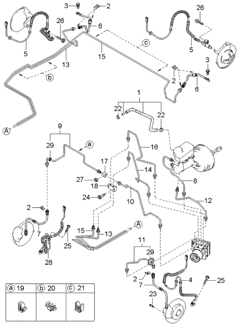 2002 Kia Spectra  Bolt Diagram for K997960640