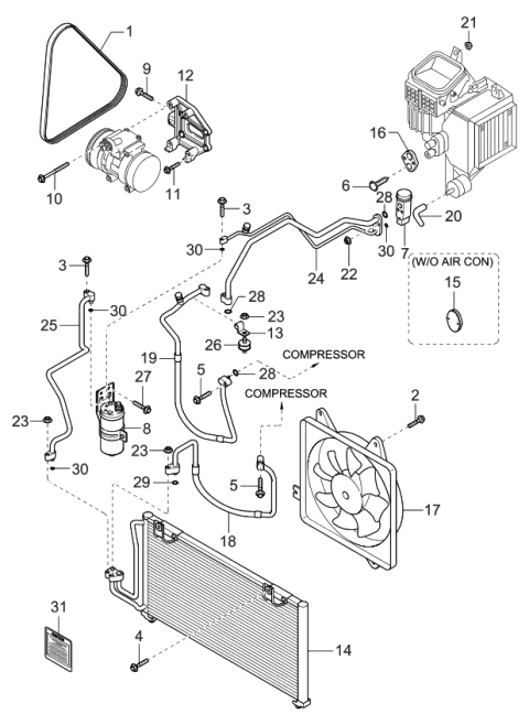 2004 Kia Spectra  Bolt Diagram for 1140308703