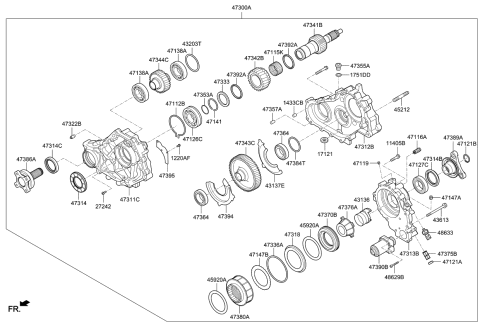 2020 Kia Stinger  Case-Intermediate Diagram for 473124J000