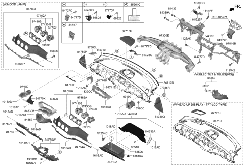 2020 Kia Stinger  Duct-Center Air VENTILATOR Diagram for 97450J5000WK