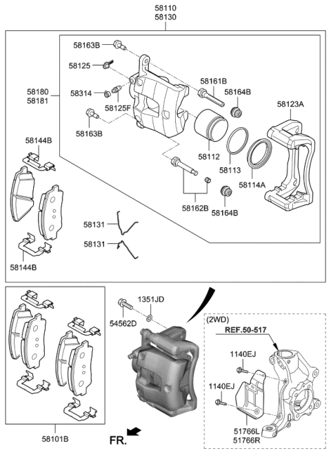 2020 Kia Stinger  Boot-Piston Diagram for 58114J5500
