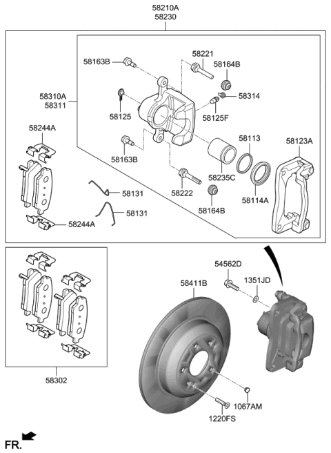 2020 Kia Stinger Spring-Pad Diagram for 58244J5500