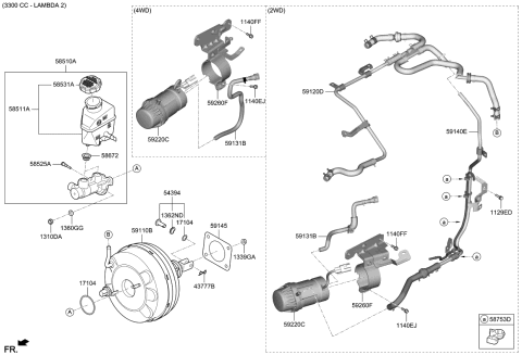2018 Kia Stinger  Reservoir-Master Cylinder Diagram for 58511J5000