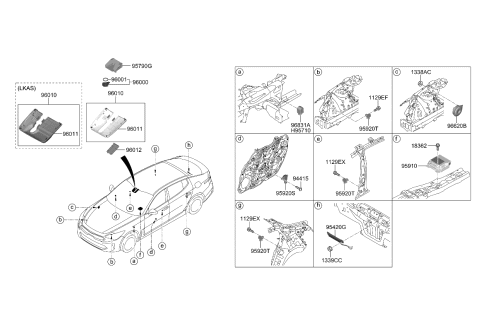 2019 Kia Stinger Unit-Multi Function Diagram for 95740J5000