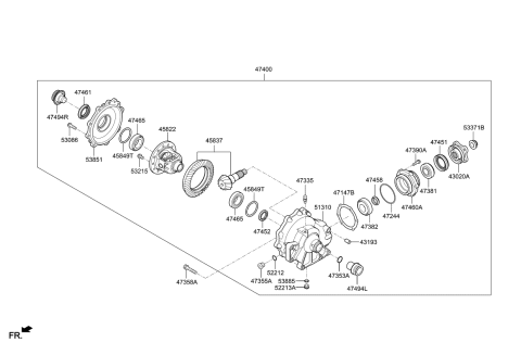 2019 Kia Stinger  Pin-DOWEL Diagram for 474154F000