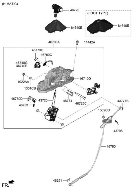 2020 Kia Stinger  Pin-Lock Diagram for 46774J5100