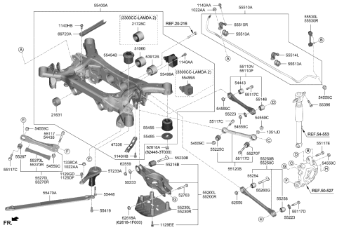 2021 Kia Stinger  Stopper-Lower Diagram for 55485J5100