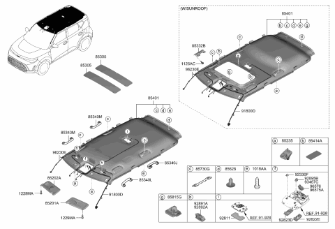 2023 Kia Soul  Bracket-A/HDL MTG Fr Diagram for 85432K0000