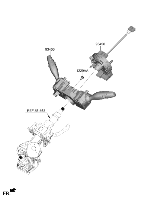 2023 Kia Soul  SWITCH ASSY-MULTIFUN Diagram for 93406J2550