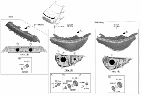 2024 Kia Soul  LAMP ASSY-CENTER POS Diagram for 92209K0510