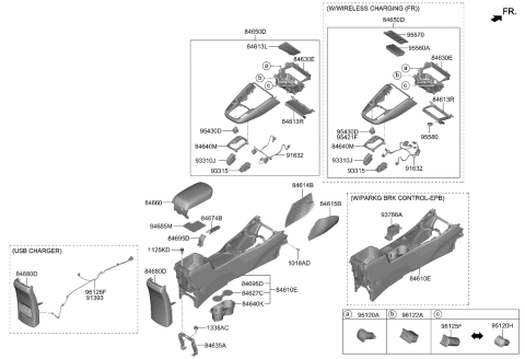 2023 Kia Soul  COVER JACK ASSY-USB Diagram for 96122K0500