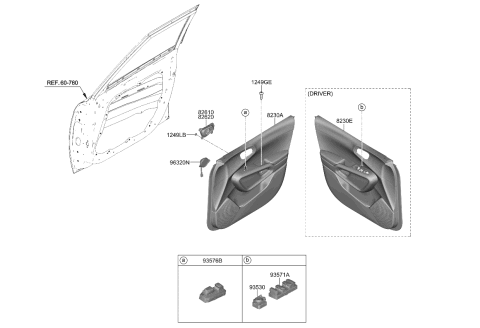 2023 Kia Soul  UNIT ASSY-POWER WIND Diagram for 93576K0005