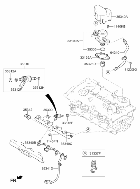 2016 Kia Optima Hybrid  Foam-Pump Diagram for 353462E600
