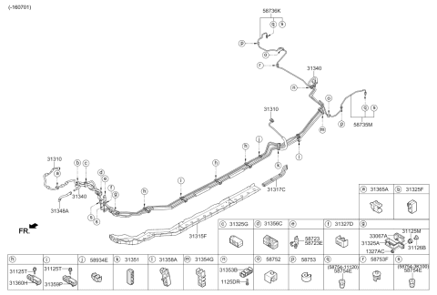 2018 Kia Optima Hybrid  Protector-Fuel Tube Diagram for 31317C1000