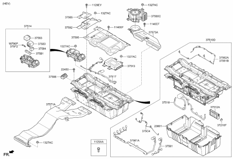 2016 Kia Optima Hybrid  Wiring Harness-Volt Diagram for 37561E6200