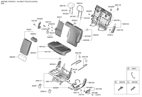 2024 Kia Telluride  Pad U Diagram for 89700S9000ONA