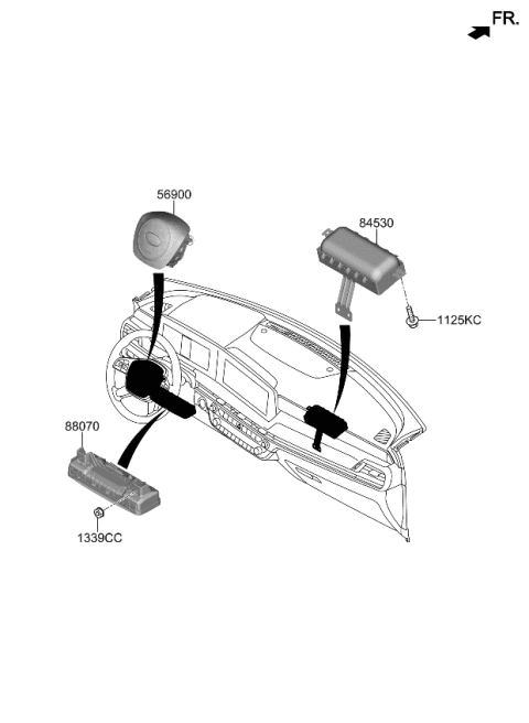 2023 Kia Telluride  MODULE ASSY-STRG WHE Diagram for 80100S9010NUP