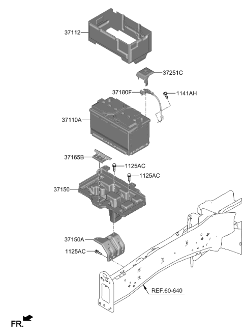 2023 Kia Telluride  Pad U Diagram for 37150S9000