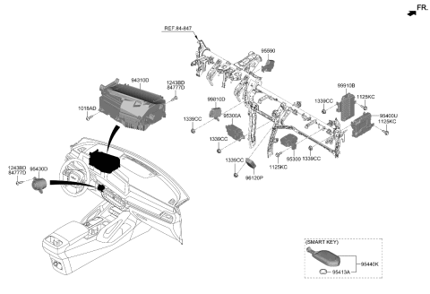 2024 Kia Telluride  BATTERY-TRANSMITTER Diagram for 95413CU000