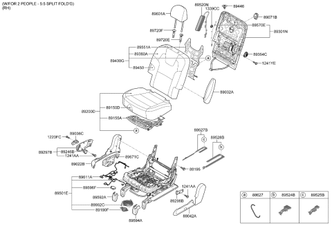2023 Kia Telluride  Pad U Diagram for 89663S9100WK