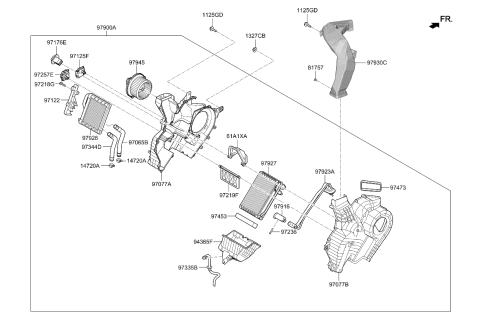 2024 Kia Telluride  Pad U Diagram for 97957S9000