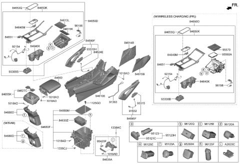 2023 Kia Telluride  BRACKET ASSY-FLOOR C Diagram for 84635S9500