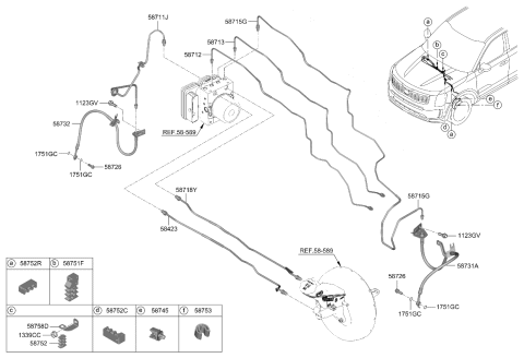 2024 Kia Telluride  Pad U Diagram for 58751S9000