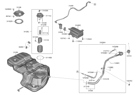 2023 Kia Telluride  Hose-Vent Diagram for 31071S9510