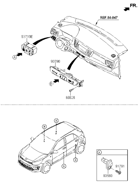 2022 Kia Rio  Pac K Diagram for 93790H9020WK
