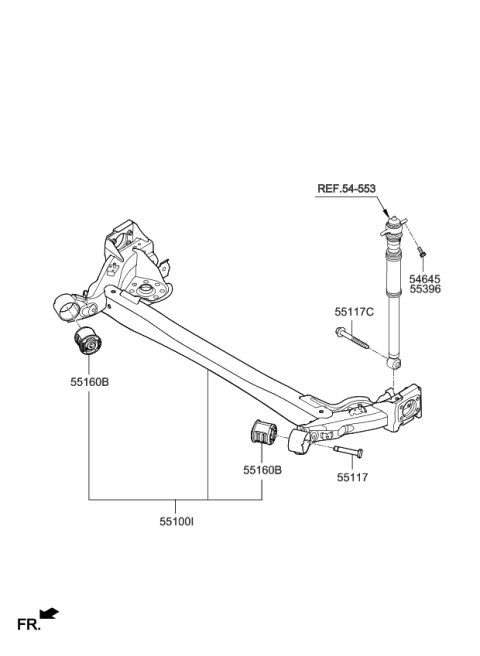 2021 Kia Rio  Bolt-Flange Diagram for 55117H2000