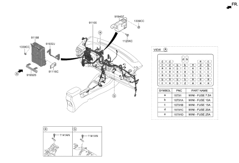 2021 Kia Rio  Clip-Wiring Diagram for 919711R400