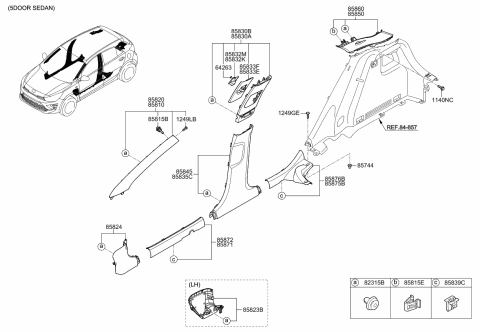2022 Kia Rio  Bolt Diagram for 1140706161