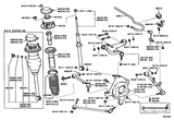 Diagram for 2002 Lexus LS430 Struts & Components - Rear