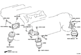Diagram for 2008 Lexus IS350 Engine & Trans Mounting