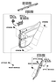 Diagram for 2009 Lexus IS350 Interior Trim - Rear Door