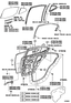Diagram for 2009 Lexus IS350 Interior Trim - Rear Door