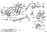 Diagram for 2010 Lexus IS350 Inner Structure - Quarter Panel