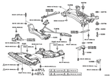 Diagram for 2005 Lexus IS300 Suspension Mounting - Rear