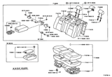 Diagram for 2000 Lexus LS400 Rear Seat Components