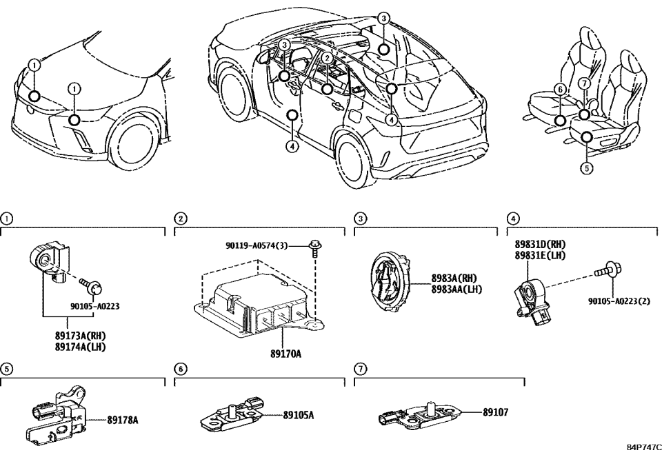 Lexus 89107-0E040 SENSOR SUB-ASSY, WEI