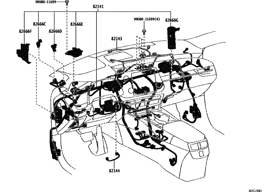 Lexus 82141-0EZ11 WIRE, INSTRUMENT PAN