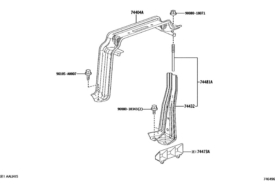 Lexus 74432-0E040 TRAY, BATTERY, NO.2