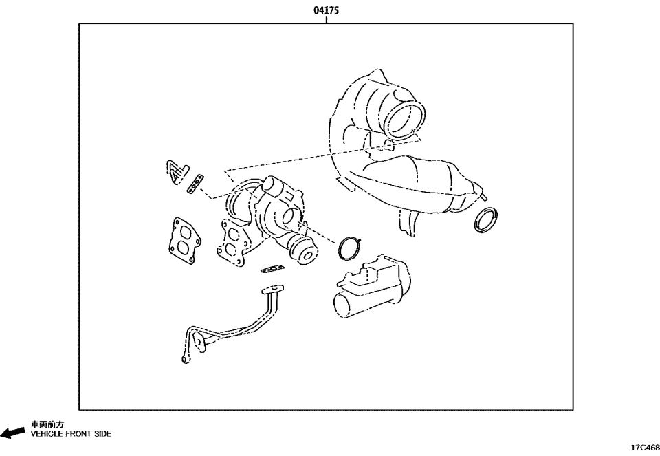 Lexus 04175-F0010 GASKET KIT, TURBOCHA