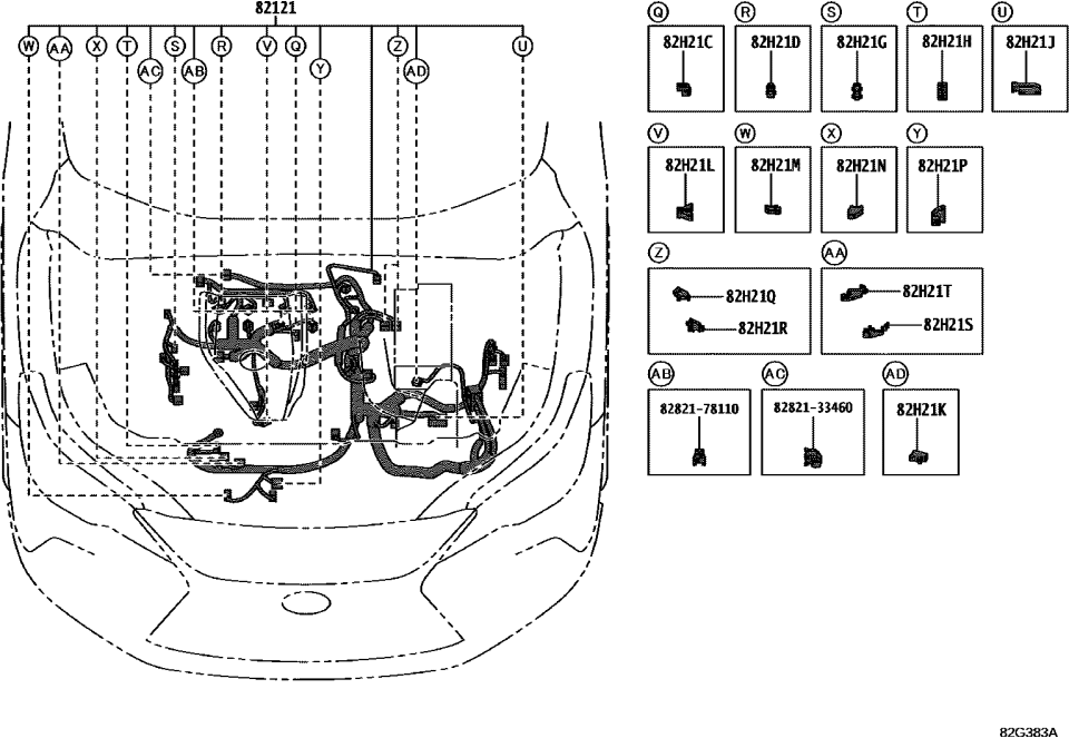 Lexus 82121-0E420 WIRE, ENGINE
