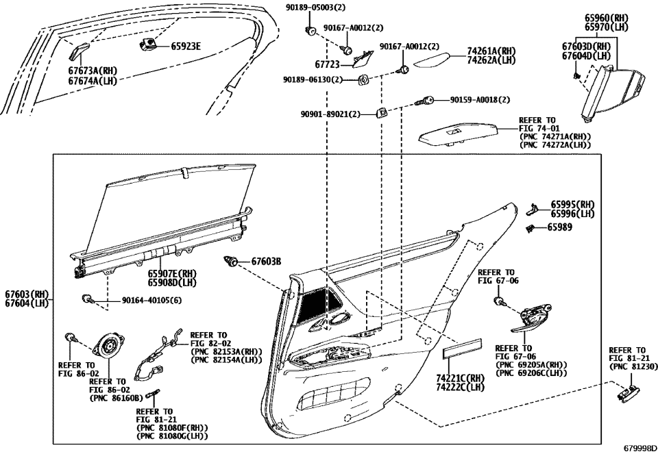 Lexus 65989-06010 CAP, CURTAIN RAIL