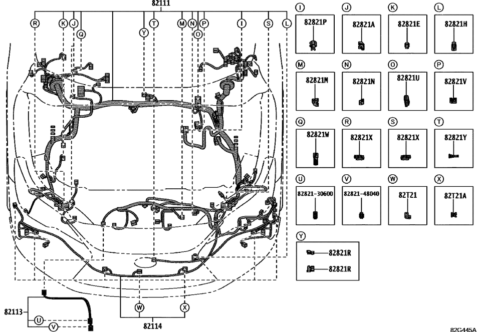 Lexus 82111-4DG90 WIRE, ENGINE ROOM MA