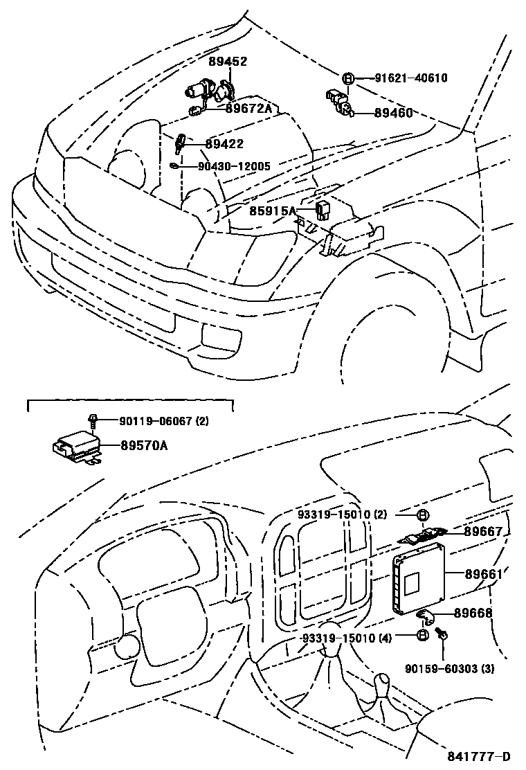 Lexus 90119-06067 Bolt, W/Washer
